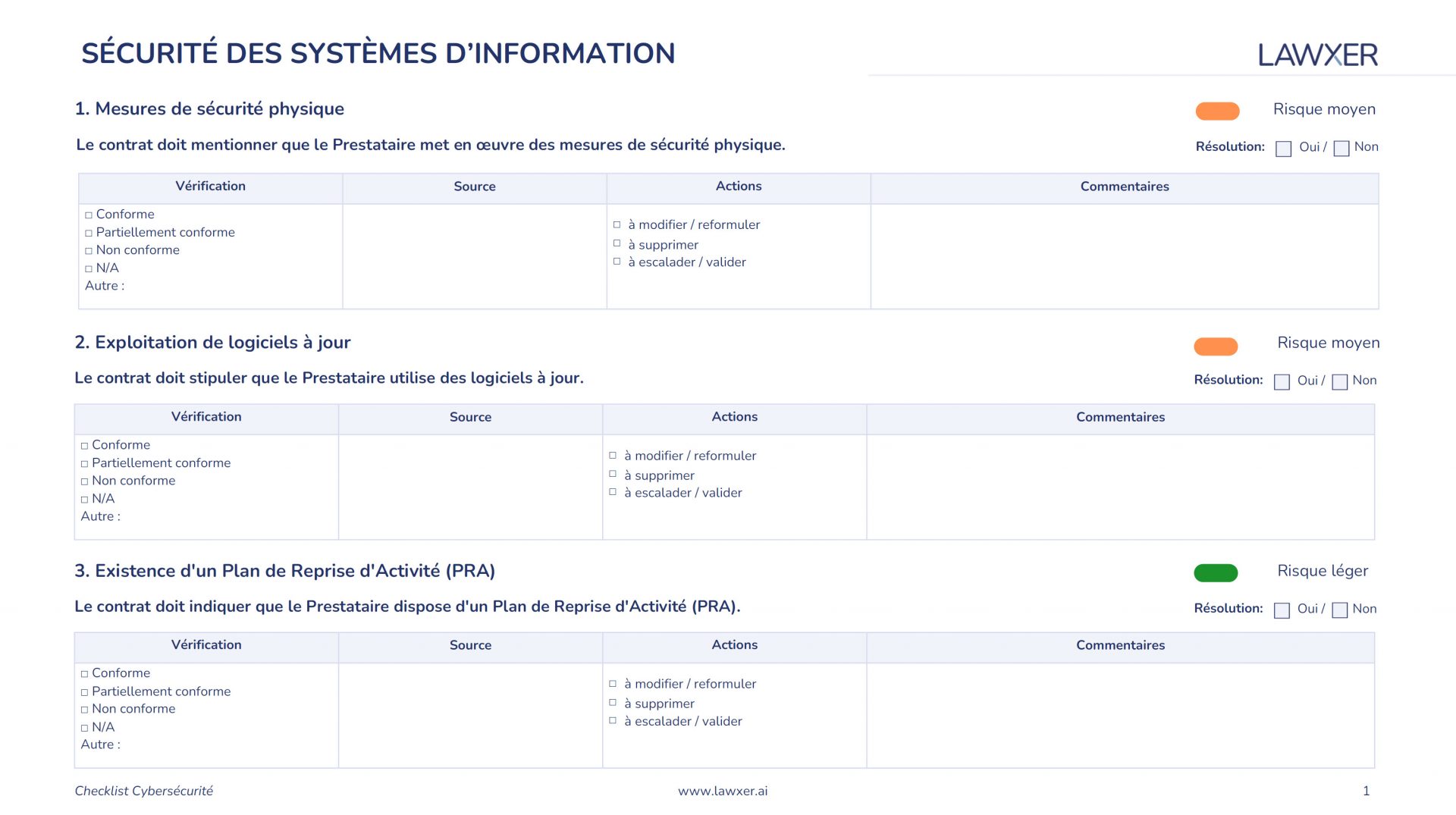 Checklist cybersécurité pour sécuriser vos contrats IT